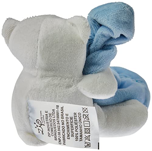 Zip Mini Blanket Urso Azul Bebê