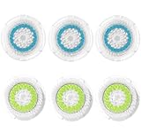 Facial Cleansing Brush Heads,Face Brush Head Replacements Compatible with Clarisonic Mia 1, Mia 2, Mia Fit, Alpha Fit, Smart Profile Uplift,Deep Pore and Sensitive（6 Pack）