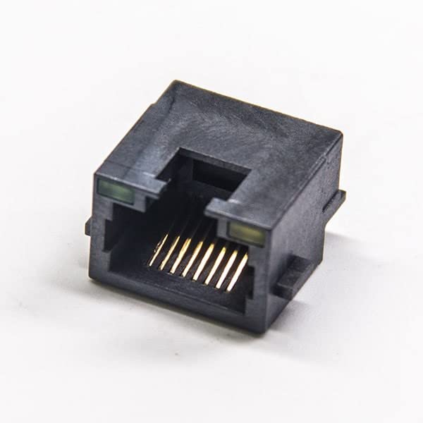 GXMRHWY 30PCS Modular RJ45 Socket Unshielded with LED 90 Degree DIP Type