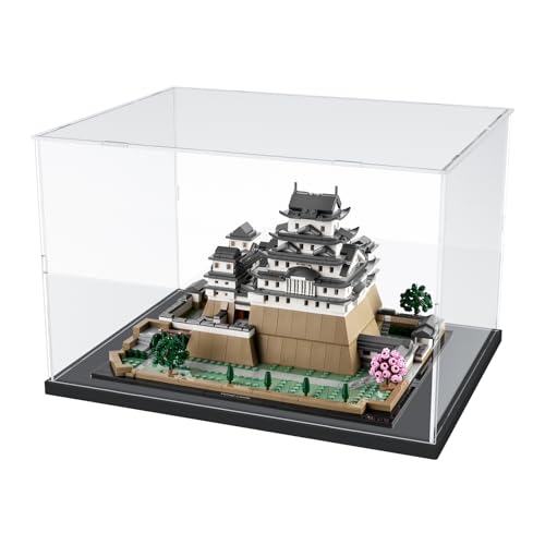 Image of Choowin Acrylic Display Case for Lego 76419 for Lego Hogwarts Castle and Grounds for Lego Display Thickened Clear Acrylic Display Cases for Collectibles Assemble Dustproof Display Box(Black Base)