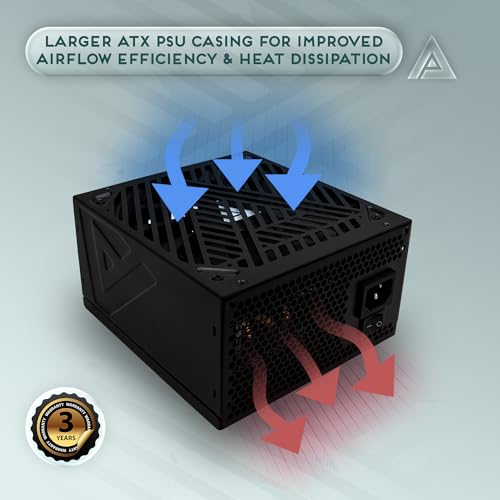 Image of Apevia ATX-SL1000W Soul 1000W Fully Modular Power Supply ATX 3.0 & 3.1 Compatible, PCIe 5.1 12V-2x6 Connector, ATX Active PFC, DC to DC Converter Design, 140mm Silent Fan, RoHS Compliance
