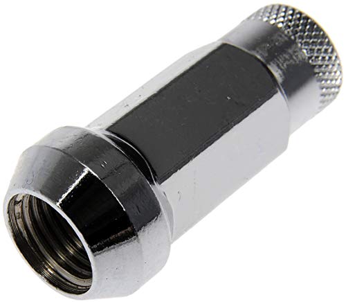 Image of Dorman 713-685 Chrome Open End Knurled Wheel Nuts Compatible with Select Models, 20 Pack