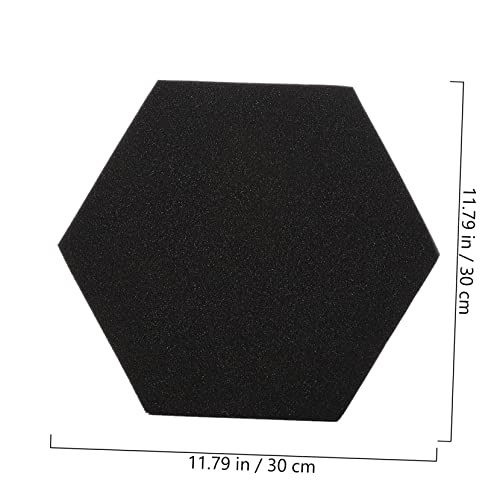 3Pcs Soundproof Hexagon Foam Tiles para Estudios de Grabación, Negro PU miniatura 4