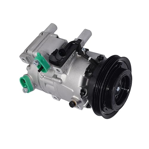 AC Compressor and A/C Clutch, A/C Ports 4 Grooves Replacement for Accent 1.6L 2006 2007 2008 2009 CO 10925C 10361991 1010925 60-02433NA