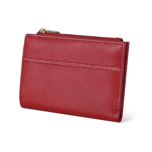 Image of Oak Leathers Wallet For Women Full Grain Leather - Small RFID Coin Purse Credit Card & ID Holder for Ladies,Bifold Wallets for Teenager | Small