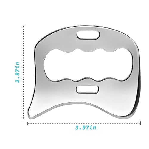 Image of Stainless Steel Gua Sha Muscle Scraper Tool, Myofascial Scraping Tools for Physical Therapy, Lymphatic Drainage Massager, Soft Tissue Massage Tool