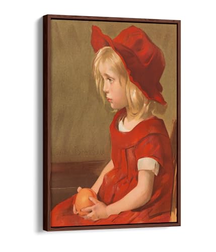 Tableau Louise Breslau avec cadre en noyer | Toile haut de gamme