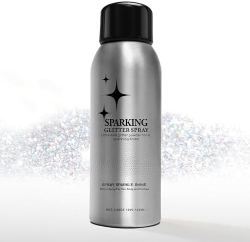 Mifeloy Hair and Body Glitter Spray - Long-Lasting Hair Spray & Body Shimmer, Face Glitter, Quick-Drying Spray Glitter, Festival, Concert, Prom - Glitter Hairspray for Men Women, 100ml