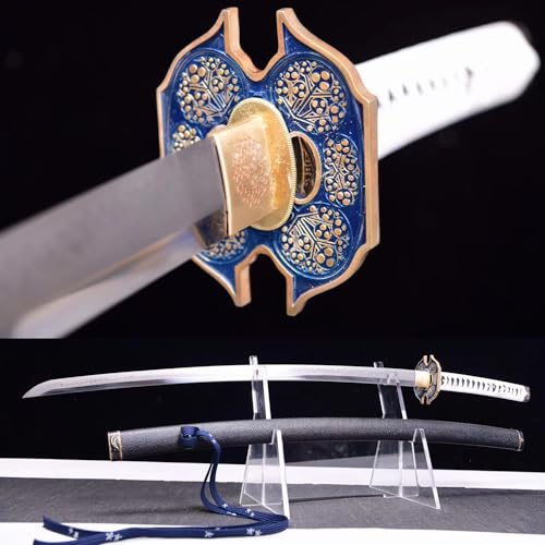 HERO SWORD Devil May Cry 5 Vergil Anime Cosplay Sword Warrior Yamato Sword/Dante's Rebellion,41in Katana Sword Real, Hand Forged,Clay Tempered T10 Steel