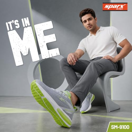 Image of SPARX Sports Running Shoes for Men - Lightweight Breathable Lace-Up Athletic Shoes with Cushioned Comfort, Shock Absorption, Durable Grip, Flexible Sole & Everyday Walking Performance