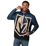 FOCO Vegas Golden Knights NHL Mens Colorblock Big Logo Printed Hoodie - L
