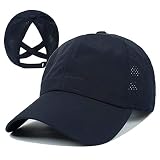 Epsoco Womens Ponytail Hole Baseball Cap Girls High Mesh Bun Sun Hat for Outdoor Sport Summer Beach