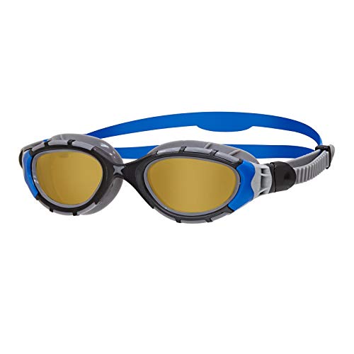 Zoggs Predator Flex Polarized, Unisex Adulto, Blk/Silver/Blue, Unica