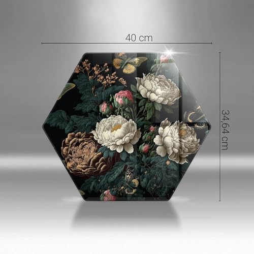 Planche à découper de cuisson ultra résistante Wallfluent 40cm fleurs vintage