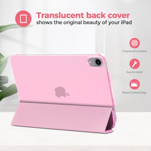 Image of ProCase Smart Case for iPad mini 7 A17 Pro 2024 /Mini 6 2021 8.3 inch -Peonypink