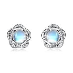 D-Moonstone Stud Earrings