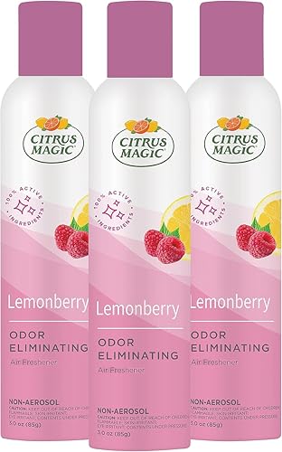 Image of Citrus Magic Odor Eliminating Air Freshener Spray, Lemonberry, 3-Ounce, Pack of 3