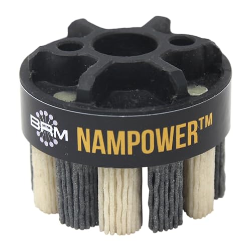 Image of Brush Research ADT501880 Nampower Turbine Style Abrasive Disc Brush, Combination Silicon Carbide /Ceramic Filament, 50mm Diameter, 18mm Bristle Length, 80 Grit (Pack of 1)