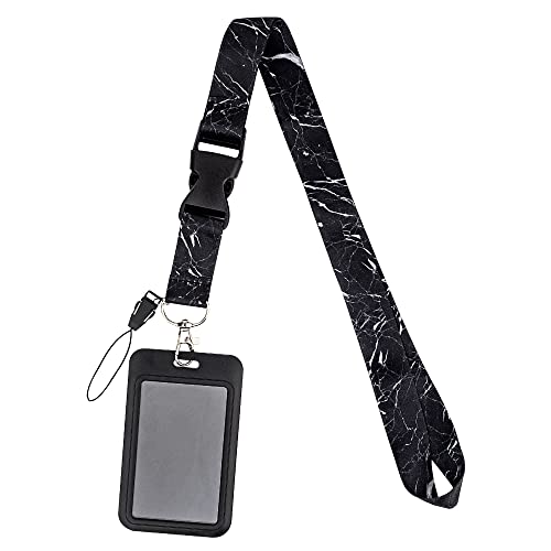 Porte Badges Cordon Tour de Cou avec Porte-Cartes Lanières de Cou, Lanyard Strap Neck avec Swivel Lobster Clasp pour Porte-Clés, Bureau, Étudiant, Exposition,Carte de Bus (AL04) Cover