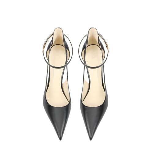 Image of Women's Pointed-Toe Bag-Toe Strappy High-Heeled Shoes Sexy Stiletto Pumps