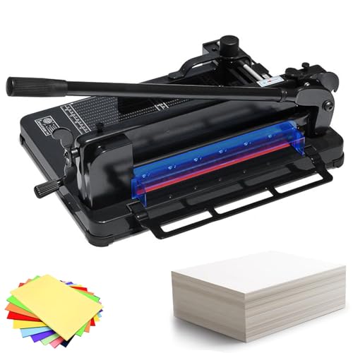 Taglierina manuale a ghigliottina, A4, resistente, con lama in acciaio, spessore di taglio da 0,1 a 40 mm, per ufficio e scuola