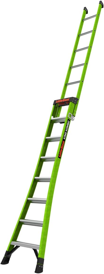 Little Giant Ladder Systems 13908-001 King Kombo 3-in-1 Ladder, 8 Ft, Green