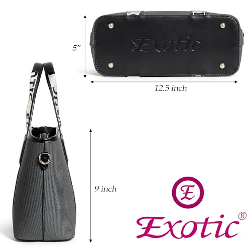 Image of EXOTIC Women's Canvas Handbag with Detachable Sling Strap | Stylish Tote for Work & Everyday Use