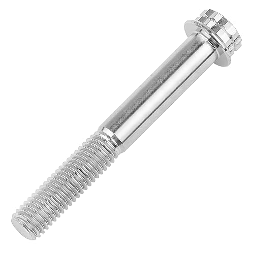 Image of Titanium Flange 12 Point Head M8 x15 20 25 30 35 40 45 50 55 60 65 80mm Screw Bolt Pack of 4 (Normal Titanium, M8x80mm)