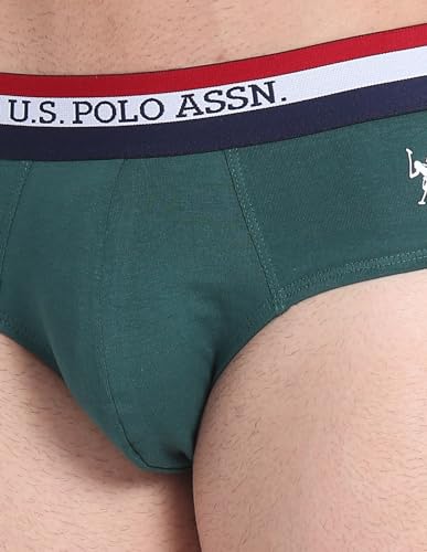 U.S. POLO ASSN. EB002 Solid Elastic Waist Briefs (Pack of 3)