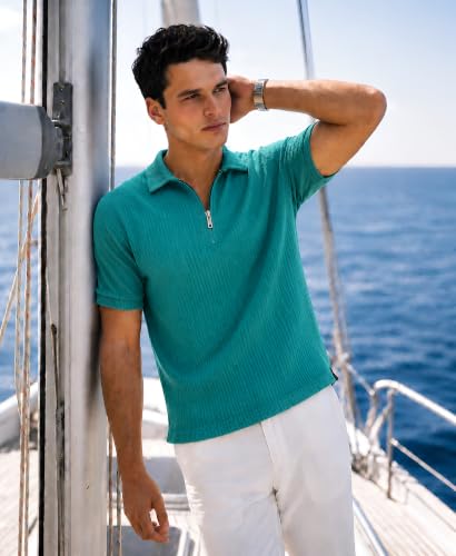 Image of Preneum Men's Polo T‑Shirt | Comfortable Rich Polycotton, Band Collar, Regular Fit | Stylish & Premium All Day Wear (Available in Plus Sizes)
