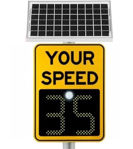 20"x27" Solar Speed Speed Display Radar Traffic Sign, Radar Feedback