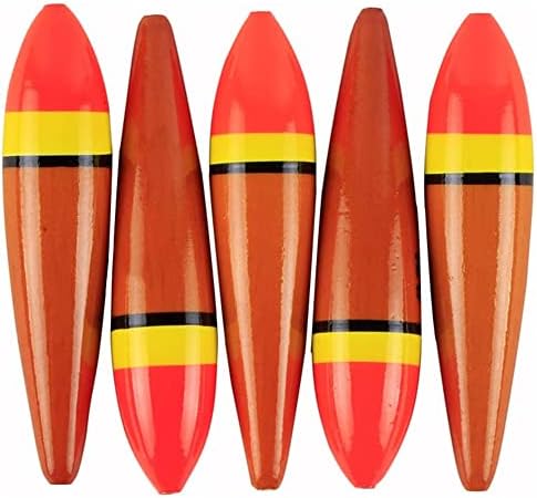 L PATTERN Slip Bobbers Fishing Bobbers Floats Balsa Bobbers for Sea Fishing, 4g-8cm-5pcs