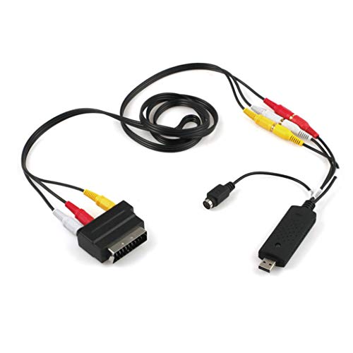 GUMEI 1Set USB2.0 VHS to DVD Converter Kit de périphérique de Capture vidéo Au-dio pour Windows 10