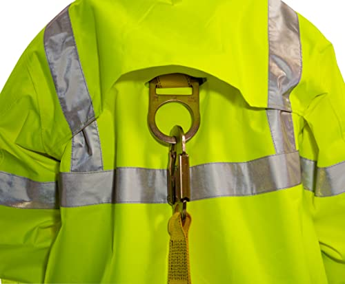 Image of Tingley Icon J24122 High Visibility Jacket With Attached Hood, Small, Fluorescent Yellow-Green /Black