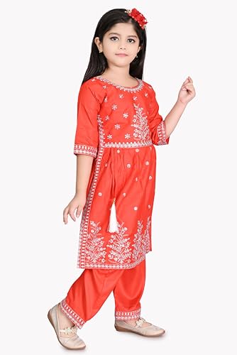 Image of NFashion Girls Printed design Rayon Anarkali Salwar Suit Set for girls