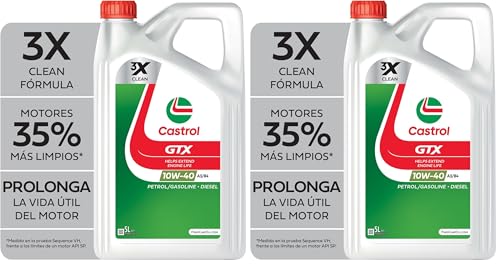 Castrol GTX 10W-40 A3/B4 lubrifiant haute performance 2x5L