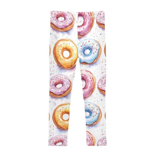 Boccsty Donuts Watercolor Sweet Girls Leggings Kids Yoga Pants Dance Active Tights 4T2