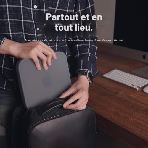 Étui en silicone elago pour Mac Mini 2018 gris foncé - 4