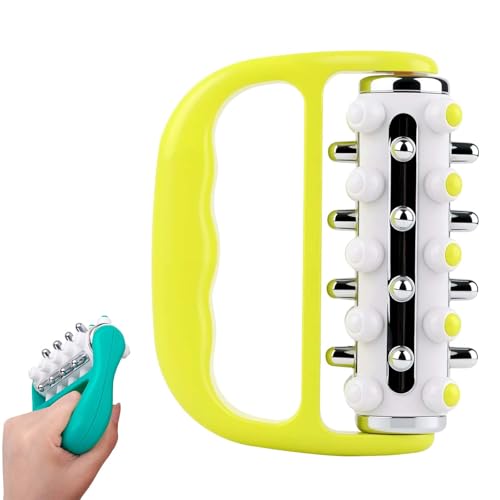 Massageroller, 2025 Neu Lymphdrainage Massagegerät Faszien und Narbengewebe-Massagegerät, Selbstmassagerolle Handmassageroller für Beine, Füße, Arme, Rücken (Gelb) Massageroller, 2025 Neu Lymphdrainage Massagegerät Faszien und Narbengewebe-Massagegerät, Selbstmassagerolle Handmassageroller für Beine, Füße, Arme, Rücken (Gelb)