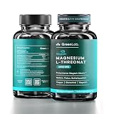 GreenLab. Magnesium L-Threonate, 3000mg - 120 vegane Kapseln, Patentierter Magtein Wirkstoff, Laborgeprüft Made in Germany - Vegan, Glutenfrei