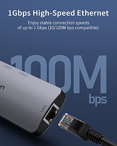 Image of Upgrow USB C Hub, 8-In-1 Type C Hub With Ethernet Port, 4K HDMI Adapter, 3 USB 3.0 Ports, Sd /Tf Card Reader, USB-C Power Delivery, Portable For Mac Pro And Other USB C Laptops