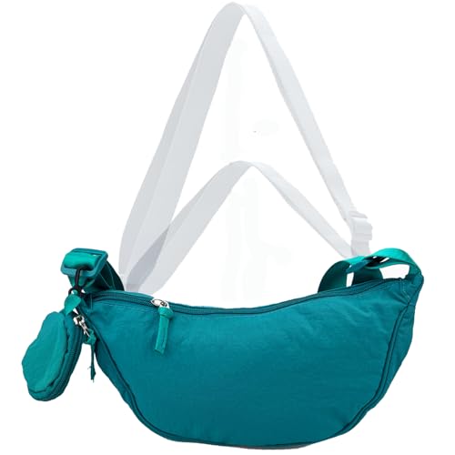 Image of Nylon Crescent Crossbody Bag for Women Purses Trendy Men,Small Travel Sling Bag Hobo