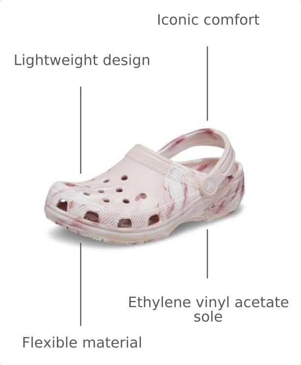 Image of Crocs Unisex Adult Classic Marbled Tie-dye Clogs