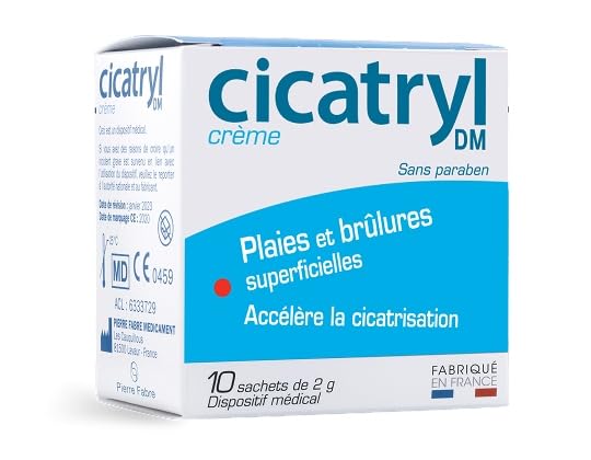 Crème Cicatrisante - Dispositif Médical - Plaies & Brûlures Superficielles - Accélère la Cicatrisation - Post-Tatouages et Actes Dermatologiques - Sachet Nomade - Dès 2 ans - 10 x 2g