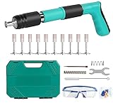 EXCECAR Kits de pistola de clavos de hormigón con 20 clavos, máquina de disparo de uñas