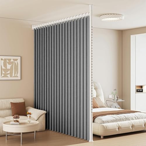 WXQ���ς莮 �Ԏd�؂� �˂����莮 �p�[�e�[�V���� �L�k���J�[�e�����[�� �Ԏd�؂� ���ς�_ ����210cm-310cm �c���L�k���� �ډB���J�[�e���f�M�� �h���� ���Ă��h�~ �h���� ��t�ȒP ��j��ݒu �H��s�v (��2.1�`2.6M,�O���[)