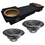 Alpine Compatible with 2002-2013 Chevy Avalanche Sealed Dual 12' W12S4 Loaded Subwoofer Stereo Sub Box Enclosure Car Audio Bundle 500W RMS 4 Ohm