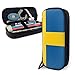 Produktbild Federmäppchen mit schwedischer Flagge, 20,3 x 8,9 cm, großes Fassungsvermögen, für Jungen und Mädchen