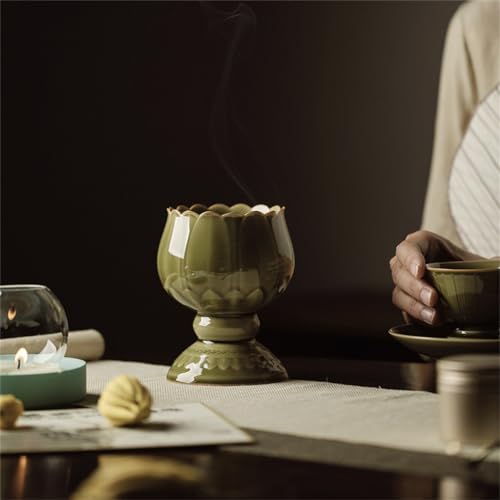 Brûleur d'encens Longquan céladon céramique artisanale de luxe - 8