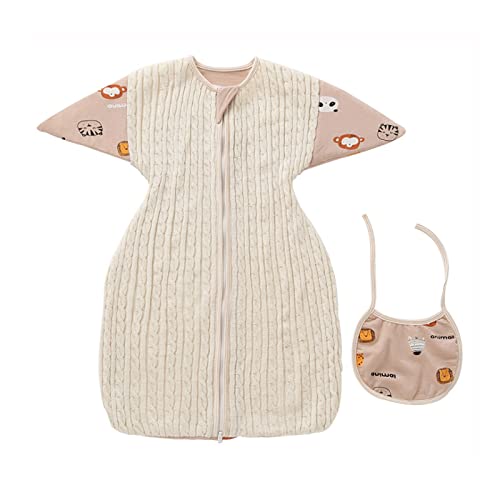 ZIGJOY Winter Baby Swaddle Blankets for Baby Boy or Girl Double Fabric Stitching Baby swaddling sleep Sack Warm Soft and Skin-friendly Baby Sleep Bag 6-9 Months(Animal)